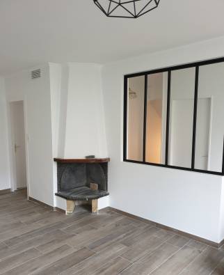 pose d'une verrière et rénovation cheminée