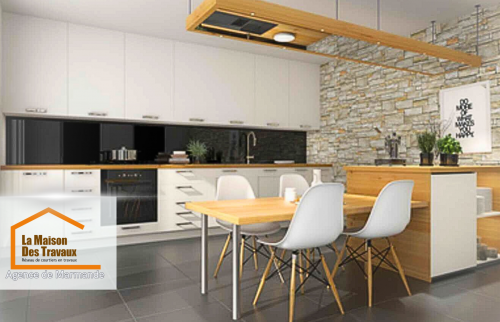 Rénovation d'un séjour-cuisine ouverte