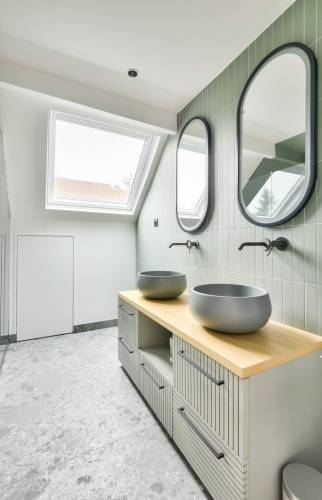 peinture sauge dans la salle de bain