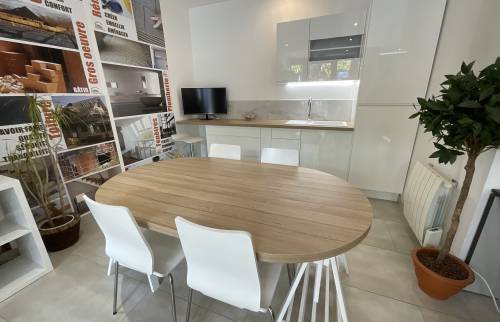 Cuisine blanc et bois
