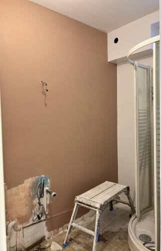 travaux salle d’eau peinture rénovation salle d’eau en cours