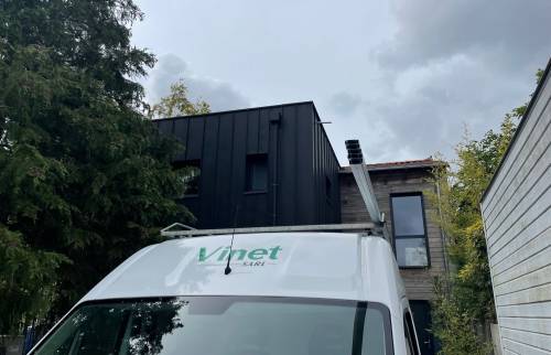 Travaux en cours - Extension en zinc à Saint-Sébastien-sur-Loire