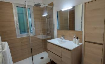 Salle de bain effet bambou