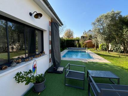 piscine maçonnée avec liner