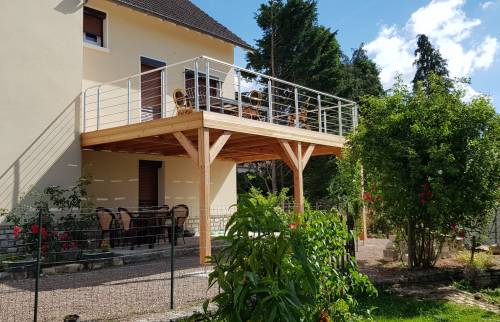 terrasse en bois de méleze à Cosne sur Loire