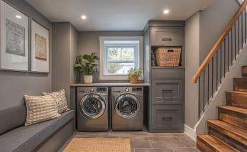 Rénovation d'un souplex en buanderie 