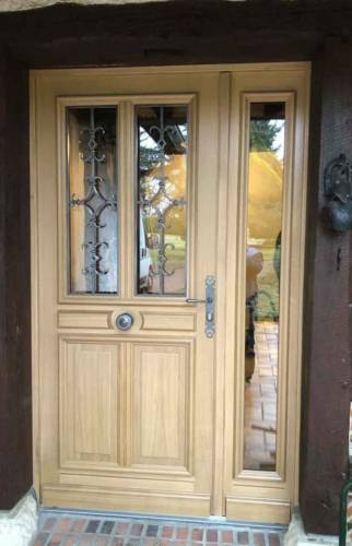 Porte d'entrée en chêne
