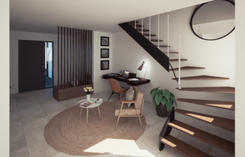 Plans 3D - Surélévation de maison à Basse-Goulaine