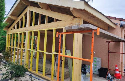 Création d’un carport en bois à Savigneux 