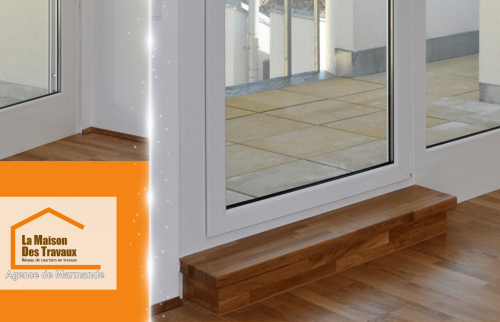 Travaux de rénovation à Marmande : cette baie vitrée sur mesure illumine l’espace et améliore l’isolation. Une réalisation signée La Maison Des Travaux Marmande.