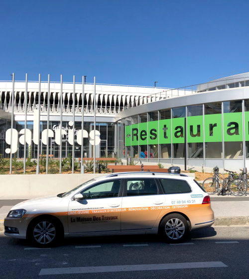 Photo pendant travaux extérieure des Galeries