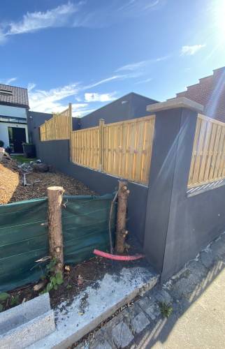 Création d'une palissade bois 