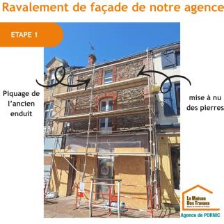 Travaux de ravalement de façade sur La Maison Des Travaux Pornic 44210