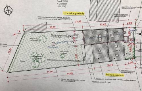 Plan de l'a future extension