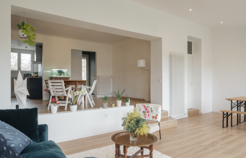 Rénovation d'une véranda à Saint-Sébastien-sur-Loire (44230) - espace cuisine salon