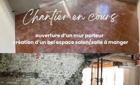 chantier ouverture d'un mur porteur à Jarnac (16200)