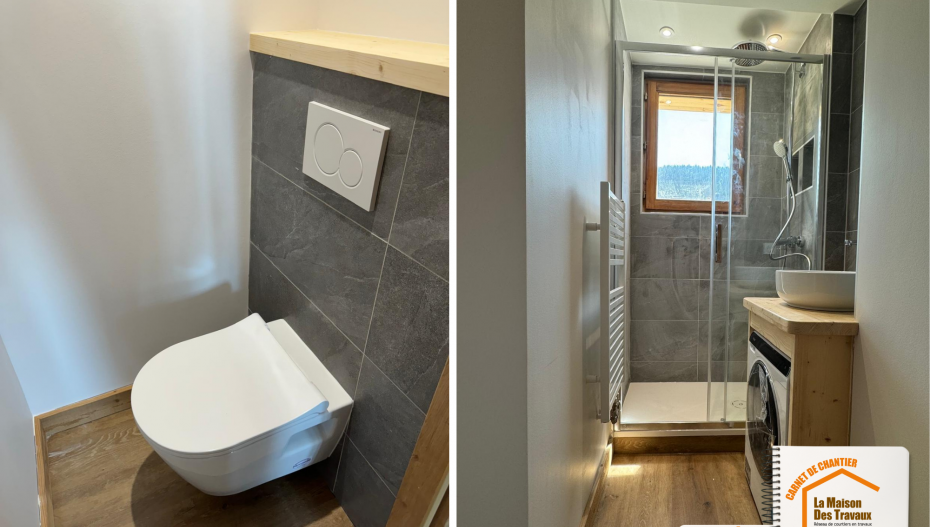 Rénovation appartement Crest-Voland, installation cuisine moderne, optimisation petits espaces