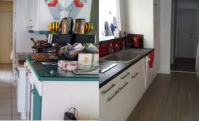 Avant et après rénovation de cuisine Etampes