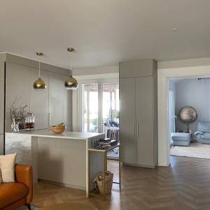 Après travaux rénovation maison salon