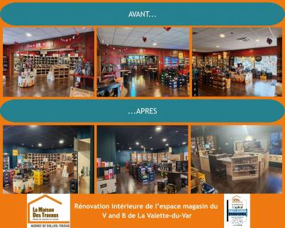 Rénovation et déco de l'espace magasin du V and B - La Valette du Var 83160