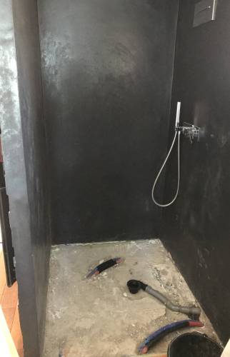 Travaux chantier de rénovation de douche à l'italienne sur Cassis (13260)