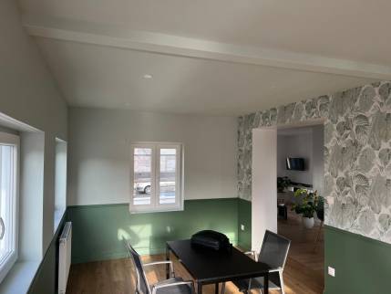 Intérieur de l'extension avec vision sur l'existant 