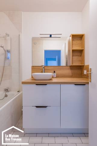 Rénovation complète de cet appartement pour une location meublée, quartier d'affaires Lyon Part Dieu
