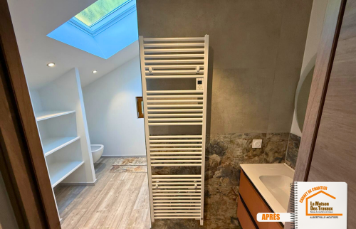 aménagement grenier Queige, extension sous les toits, rénovation complète 80m2, artisan confiance Savoie, La Maison des Travaux Moûtiers