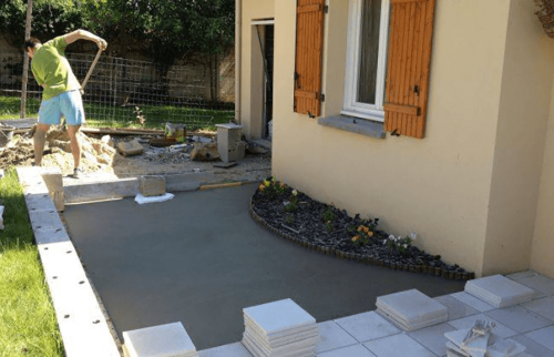 Création d’une terrasse carrelée