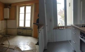 Avant et après rénovation de cuisine Haguenau