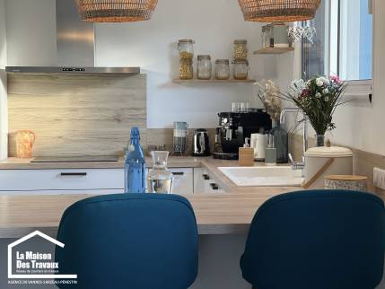 Cuisine blanche et bois Vannes
