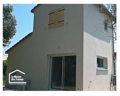 Enduit de façade sur l'extension