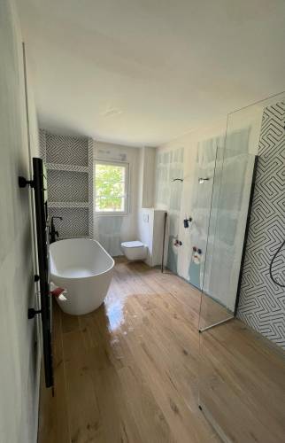 Salle de bain en cours de travaux