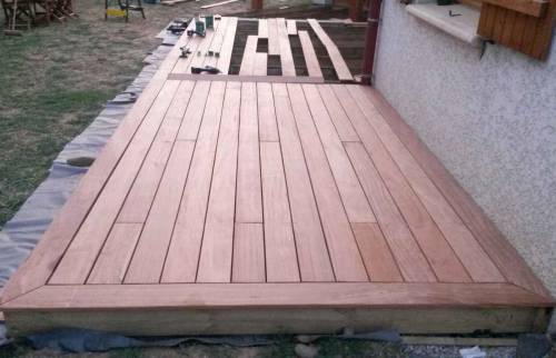  Pose des lames en cumaru