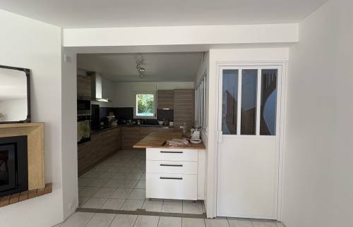 énovation terminée avec verrière d’atelier par La Maison Des Travaux Bruz