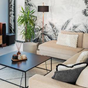 Salon rénové à Haguenau mêlant style industriel et jungle urbaine – Christine ZILLIOX MH Interior