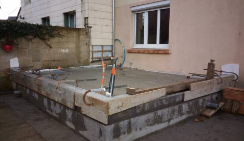 Réalisation de la dalle béton type plancher sur vide sanitaire