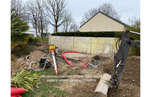 Construction d'un pool house à Muzillac en Bretagne