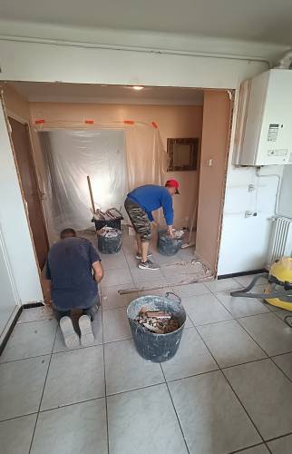 rénovation cuisine ouverte démolition mur