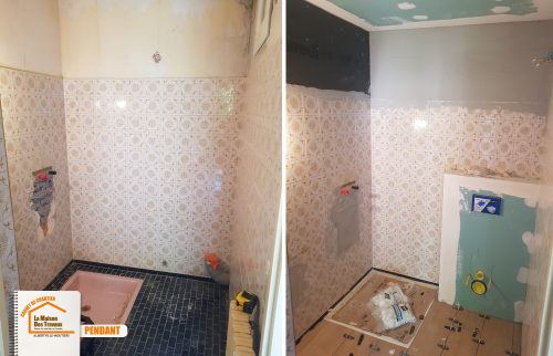 Salle de bain design Grignon, Travaux salle de bain Savoie, Ventilation salle de bain, Transformation salle de bain