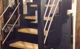 Escalier sur mesure bois métal à Hégenheim