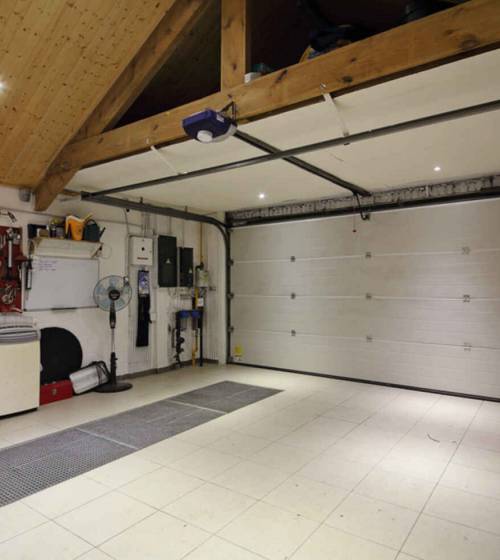 Nouveau garage avec prolongement toiture