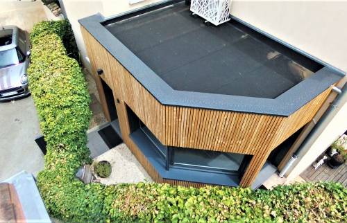 Extension maison à toit plat