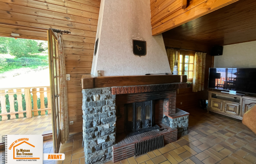 rénovation chalet lumineux, transformation maison montagne, rénovation chalet familial