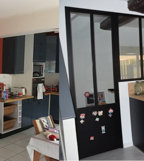 Verrière d'atelier dans un appartement 