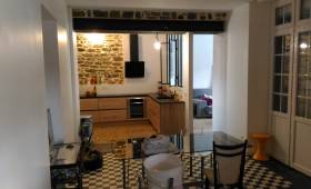 Ouverture mur porteur IPN et pierres apparentes