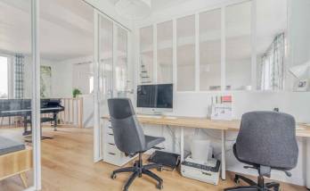 Un bureau fermé pour le télétravail