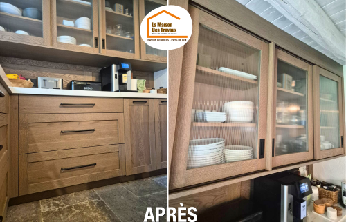 La Maison des Travaux Bassin Genevois Pays de Gex, cuisine sur mesure Lully, dressing sous pente Haute-Savoie, aménagement intérieur Bassin Genevois, ébéniste cuisine Annemasse