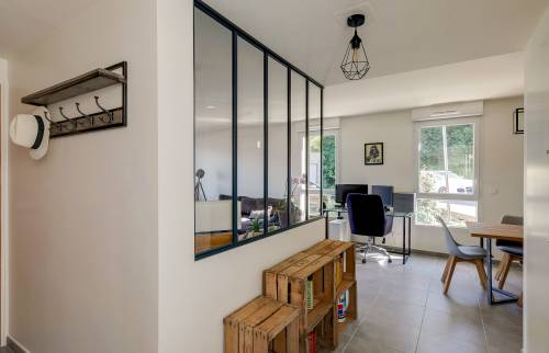 salon salle à manger verrière