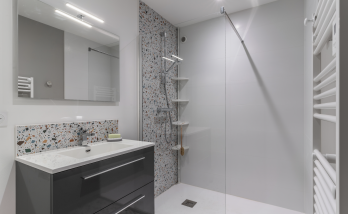 Création d'une salle de bain terrazzo à Nantes